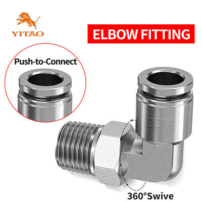 Torque Air Line Service Kit 1/4 NPT Elleboog Push-In Aansluiting Luchtvering TR2012AS