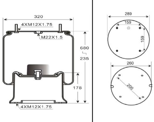 Firestone W01-M58-6364 813MB de Opschortingssysteem van de Luchtlente voor Scania-Vrachtwagen 1723269