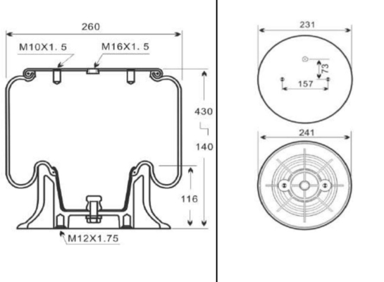 50046 W01-M58-6251 van de Lentecontitech van de Vrachtwagenlucht de de Luchtlente voor Vrachtwagensaf 503513061
